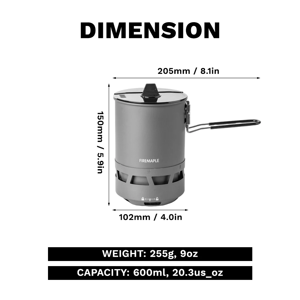 Fire-Maple Petrel Quickboil Pro System Ultralight Cooking System Portable Lightweight Outdoor Backpacking Gas Stove for Camping