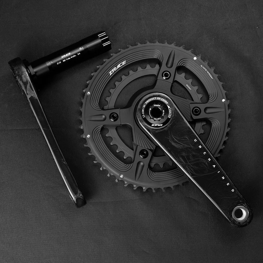 ZRACE UNCHAINED Carbon Fiber Crankset Lightweight Modular Structure Suitable for ROAD Gravel