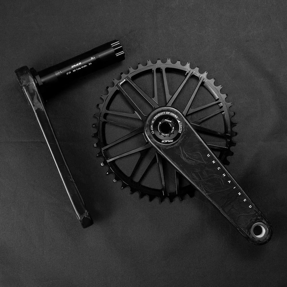 ZRACE UNCHAINED Carbon Fiber Crankset Lightweight Modular Structure Suitable for ROAD Gravel