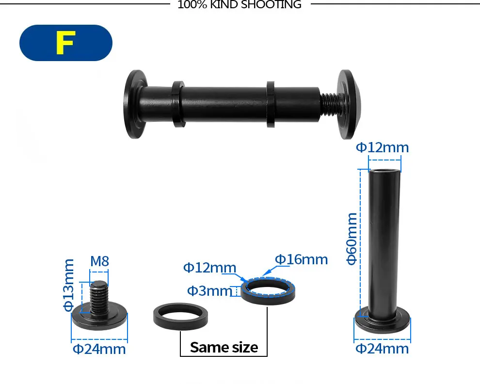 BXT Frame Parts Carbon Full Suspension Bike Frame Rear Shock Connector Screw Set Only Fit for Frame Model BXT-MTB-117