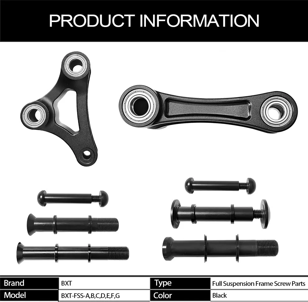 BXT Frame Parts Carbon Full Suspension Bike Frame Rear Shock Connector Screw Set Only Fit for Frame Model BXT-MTB-117