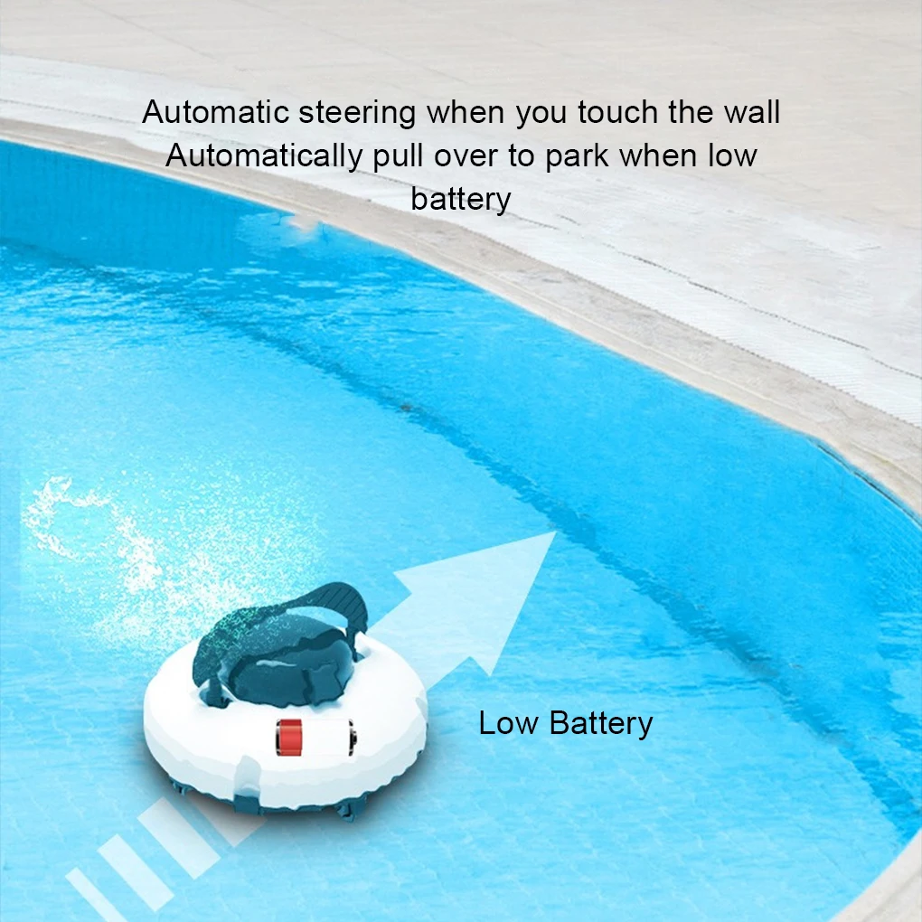 Fully Automatic Pool Cleaning Robot Wireless Smart Pool Robot Underwater Vacuum Cleaner for Flat Ground Pools