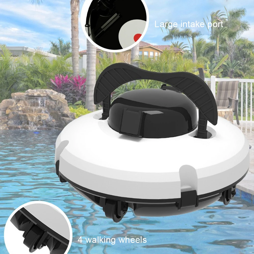 Fully Automatic Pool Cleaning Robot Wireless Smart Pool Robot Underwater Vacuum Cleaner for Flat Ground Pools