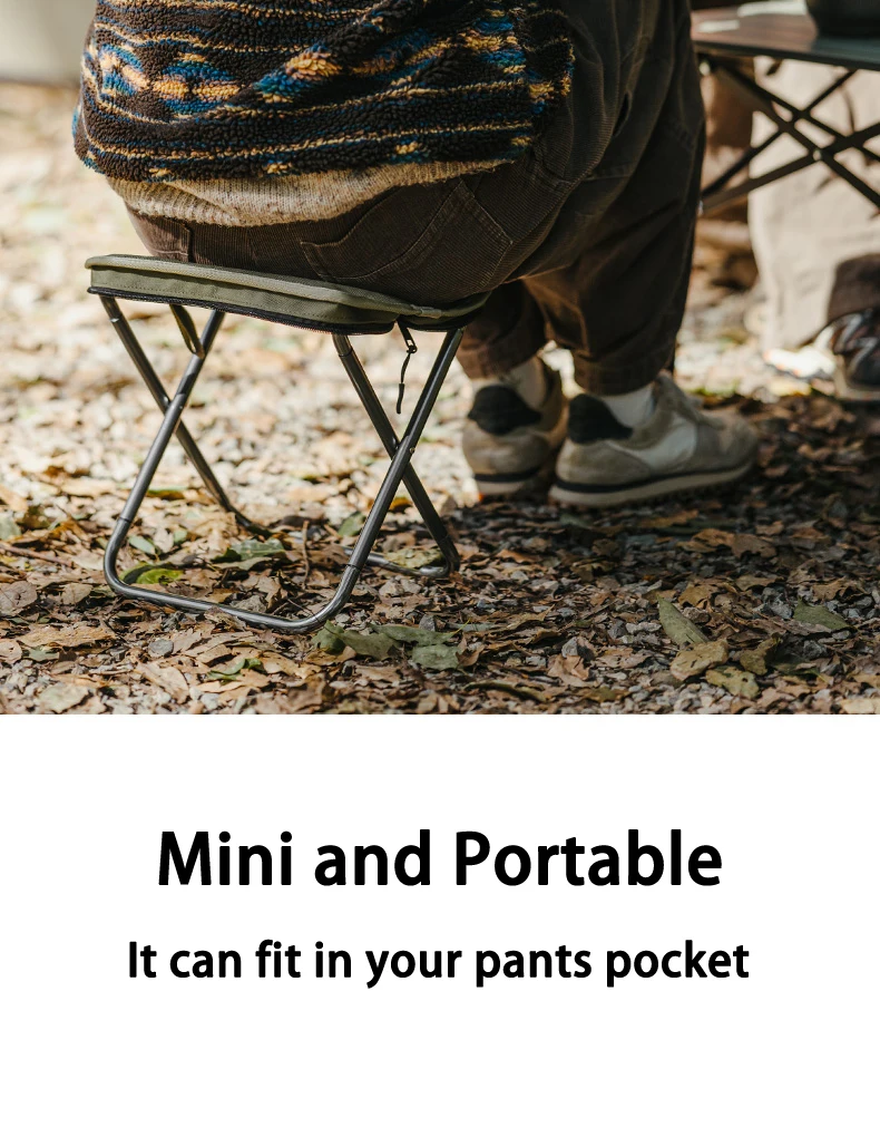 Naturehike Compact Folding Stool 7075 Aluminum Alloy Outdoor Portable Barbecue Fishing Collapsible Chair Camping Hiking Stool