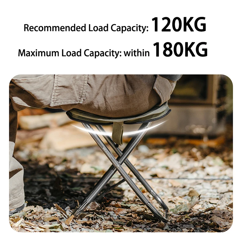 Naturehike Compact Folding Stool 7075 Aluminum Alloy Outdoor Portable Barbecue Fishing Collapsible Chair Camping Hiking Stool