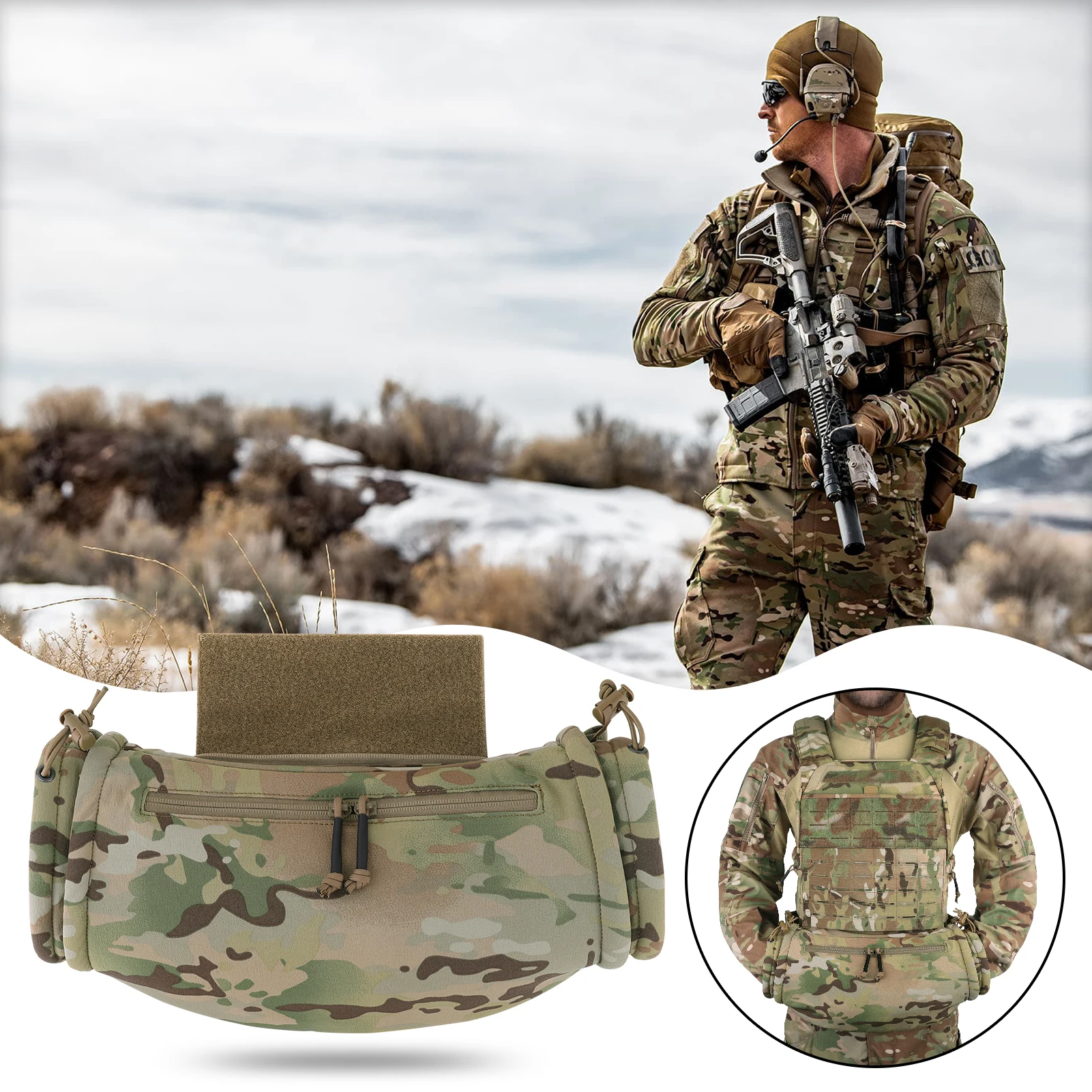 KRYDEX Hand Warmer Muff Water-Resist Hanger Waist Handwarmer Drop Pouch for Outdoor Winter Hunting Field Survival Camping Hiking