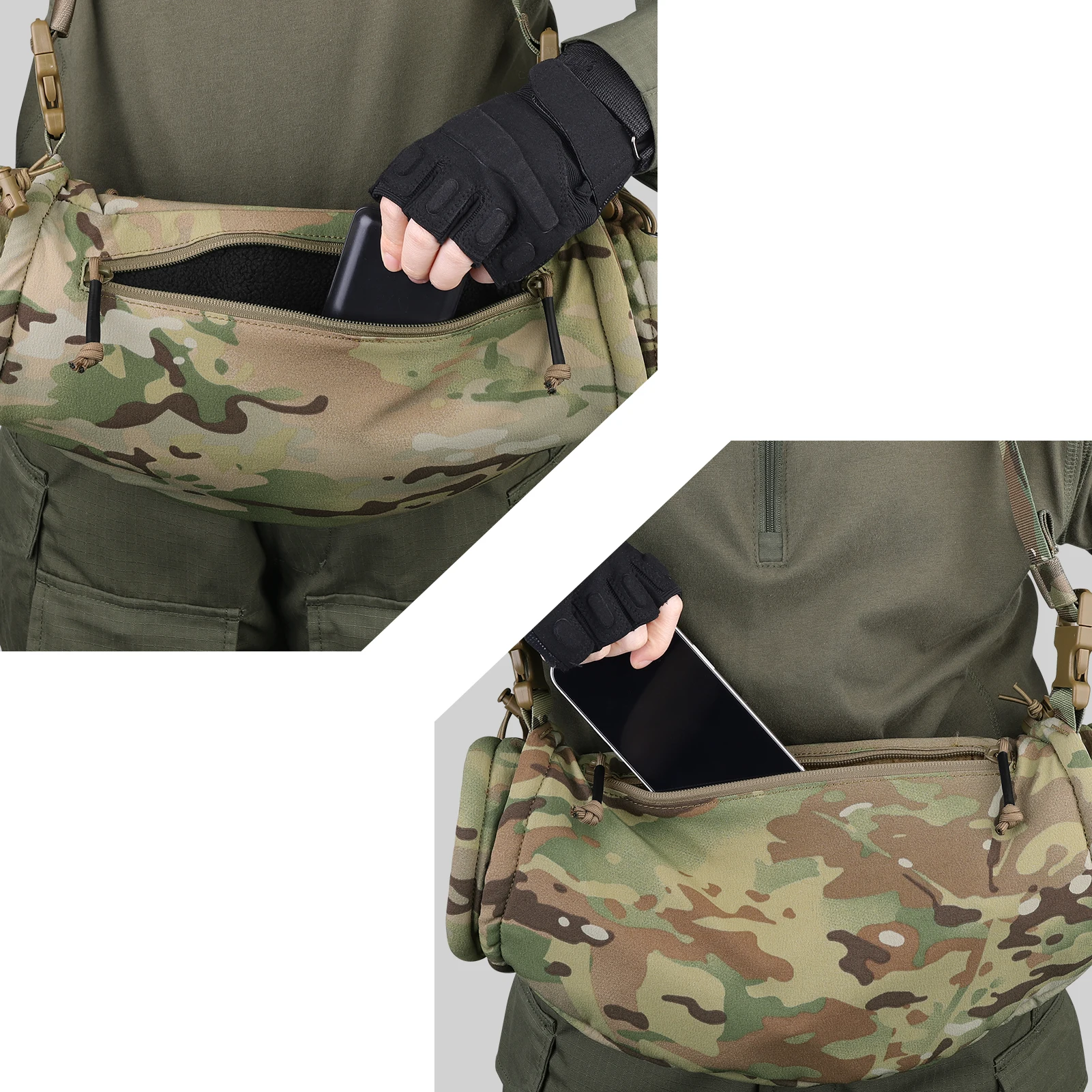 KRYDEX Hand Warmer Muff Water-Resist Hanger Waist Handwarmer Drop Pouch for Outdoor Winter Hunting Field Survival Camping Hiking