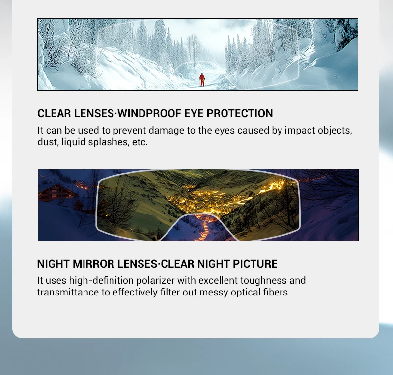 KAPVOE Magnetic Snow Goggles Double Layer Anti-Fog UV Protection for Skiing Snowboarding High-definition Clarity Unisex Skiing