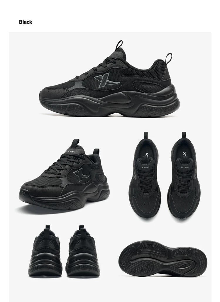 Xtep Casual Shoes For Women Breathable Cushion Street Style Shock Absorption Durability Leisure Walking Sneakers 875318320047