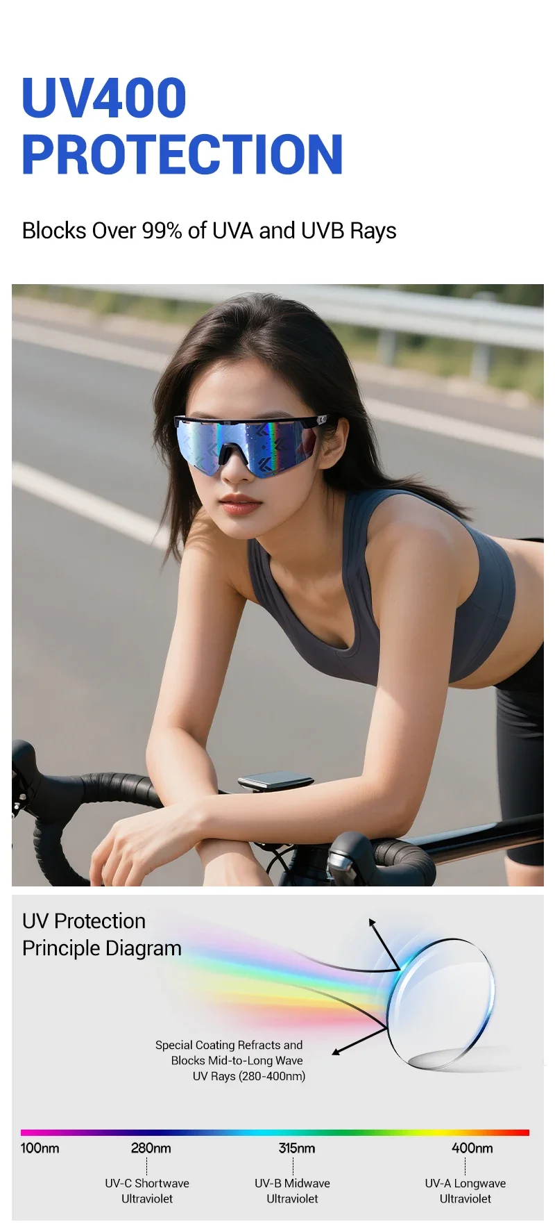 Kapvoe Lightweight Photochromic Sunglasses Real Carbon Fiber Cycling Glasses for Men UV400 MTB Bike Bicycle Sports Eyewear
