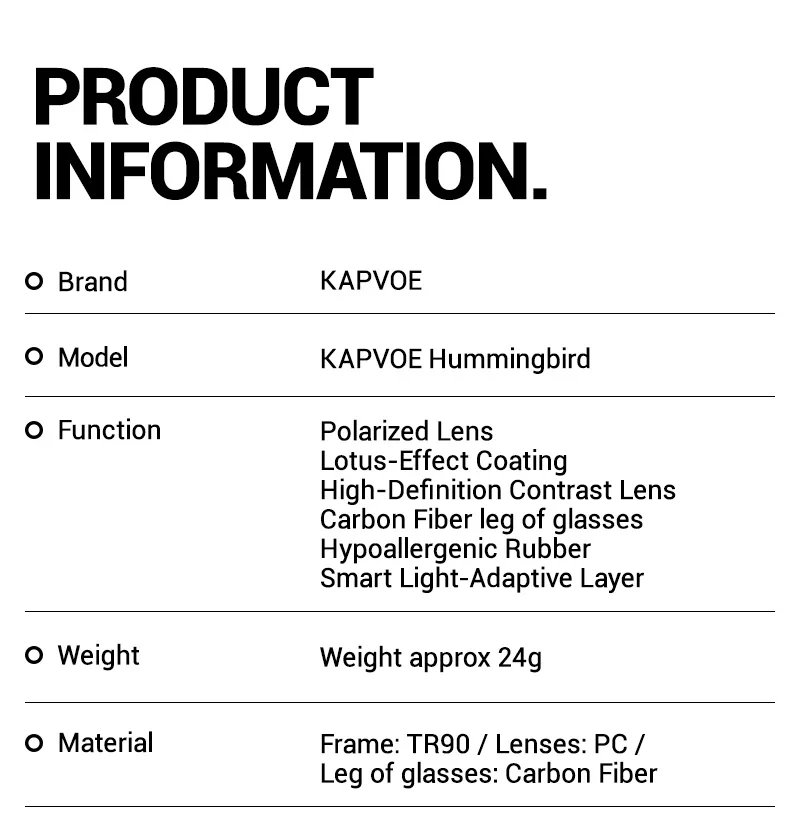 Kapvoe Lightweight Photochromic Sunglasses Real Carbon Fiber Cycling Glasses for Men UV400 MTB Bike Bicycle Sports Eyewear