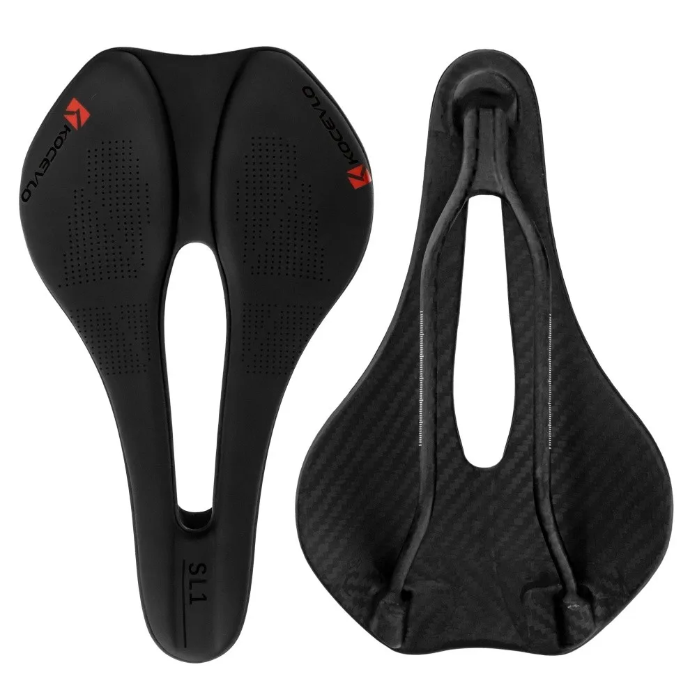 KOCEVLO SL1 Bicycle Saddle Ultralight Full Carbon Racing Seating Saddles MTB Road Bike Seat Cushion Hollow Comfortable