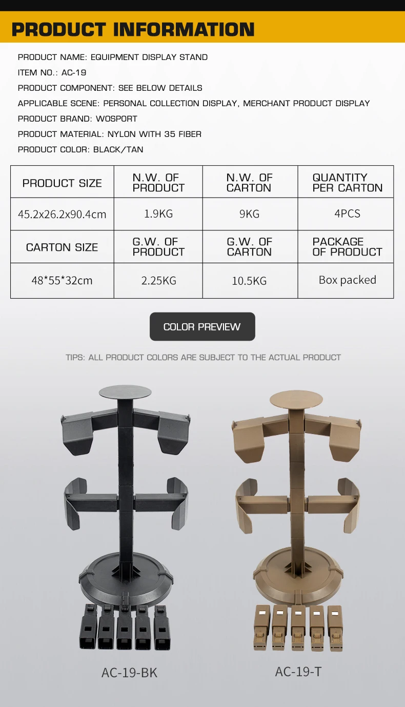Tactical Equipment Display Stand for Body Armor/Fast Helmet/Plate Carrier/MOLLE Waist Belt Rack Hunting Holder Support 30kg