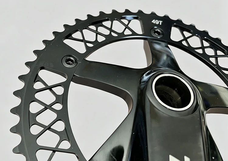 TSUNAMI Hollow Integrated Crankset 49T Chainwheel 7075 Aluminum Alloy 165mm Crank Fixed Gear Bike Parts Including B.B.