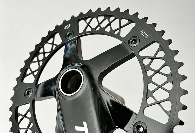 TSUNAMI Hollow Integrated Crankset 49T Chainwheel 7075 Aluminum Alloy 165mm Crank Fixed Gear Bike Parts Including B.B.