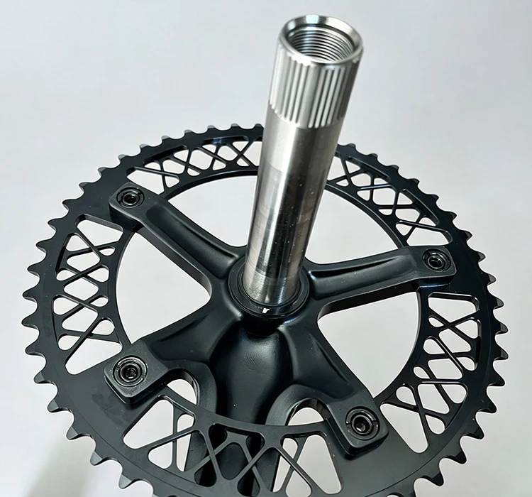 TSUNAMI Hollow Integrated Crankset 49T Chainwheel 7075 Aluminum Alloy 165mm Crank Fixed Gear Bike Parts Including B.B.