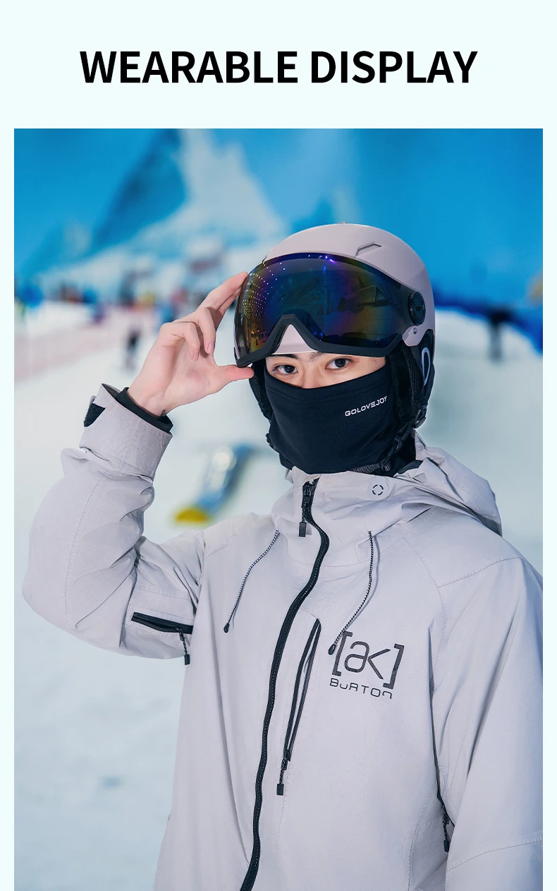 Eastinear 2024 New Outdoor Professional Ski Helmet Warm Anti-collision Mirror Cap Integrated Men's and Women's Ski Equipment