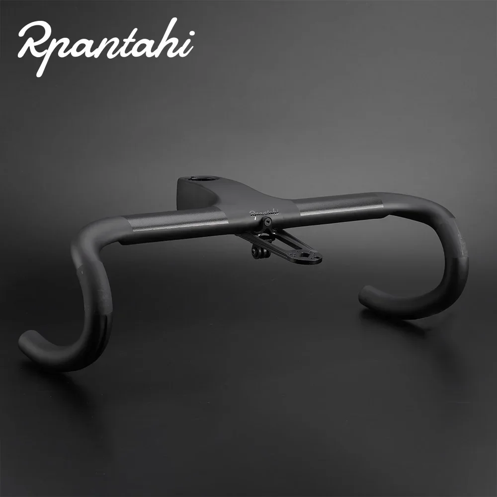 Road Bike Full Carbon Fiber -10° Integrated Cockpit OD2 Handlebar Bicycle Bent Drop Bar Racing Internal Cable Hidden Handlebar