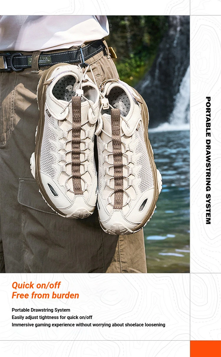 361 Degrees Men's Catfish-canyoning Shoes 2.5 Summer Air Mesh Breathable Anti-slip Outdoor Walking Fishing Male Sandal 672623303
