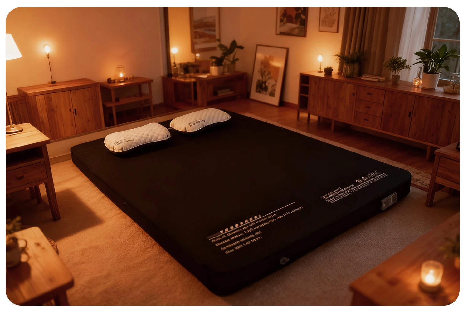 Thickened Sponge Pad, Portable Outdoor Mattress, with Integrated Air Pump for Inflation and Deflation, Self-inflating Mattress