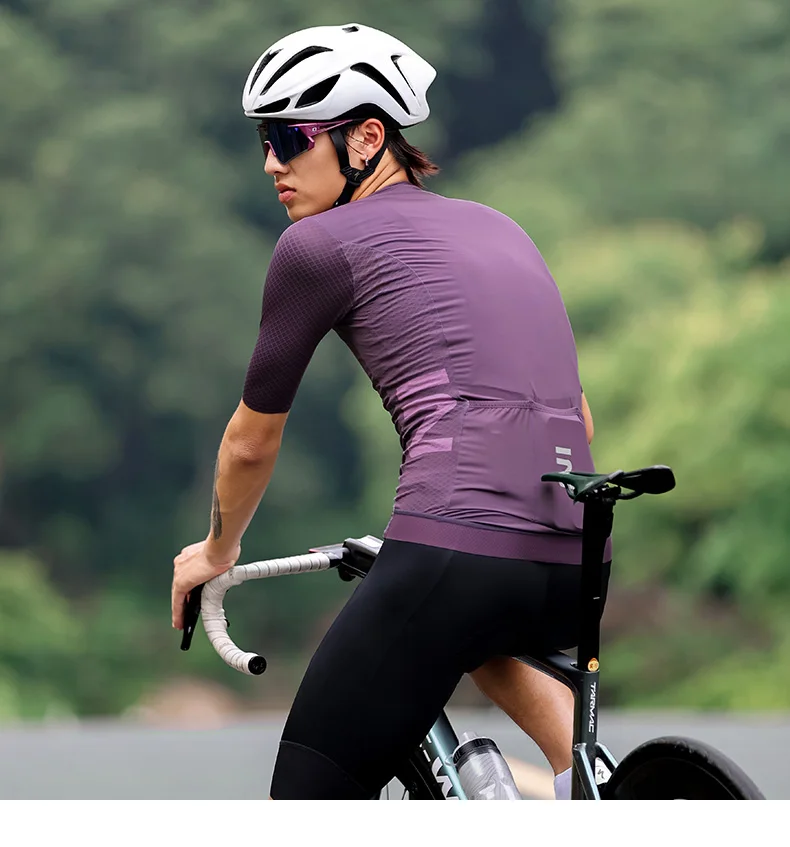 INBIKE Men's Short Sleeve Jersey Summer Professional MTB Clothing for Men Quick Drying Mountain Road Bike Shirts with 3 Pockets