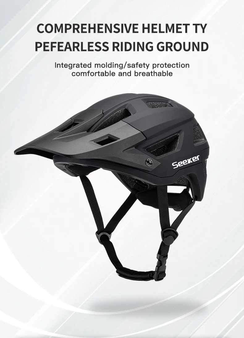 SEEKERAdult Mountain Bike Helmet Lightweight Design Multiple Vents Suitable for Off-Road Riding Road Bike Downhill Sports Helmet