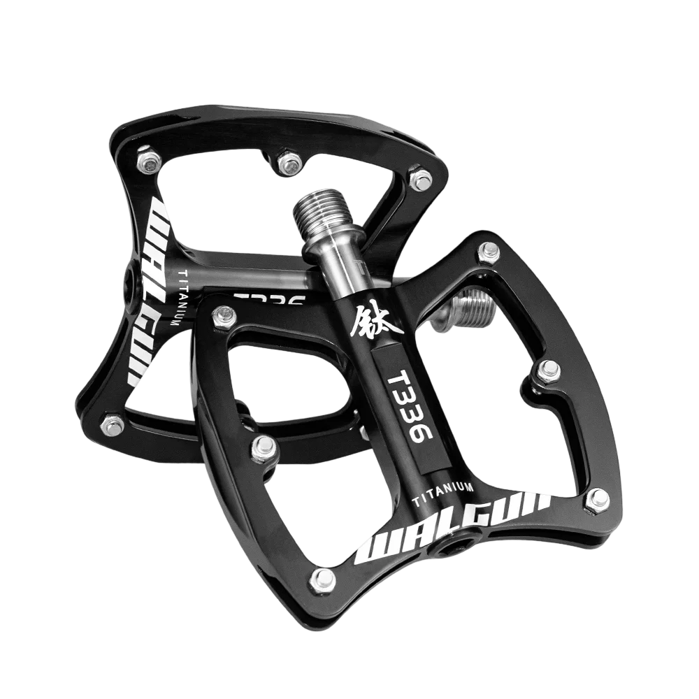 Ultralight MTB Bicycle Pedals Titanium Alloy Axis 3 Bearing Flat Pedal Platform Anti-slip Road Bike Pedals Ti 111g Cycling Parts