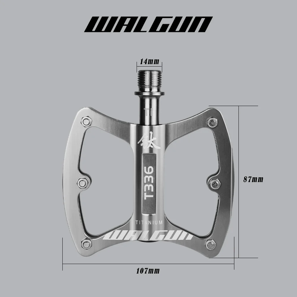 Ultralight MTB Bicycle Pedals Titanium Alloy Axis 3 Bearing Flat Pedal Platform Anti-slip Road Bike Pedals Ti 111g Cycling Parts