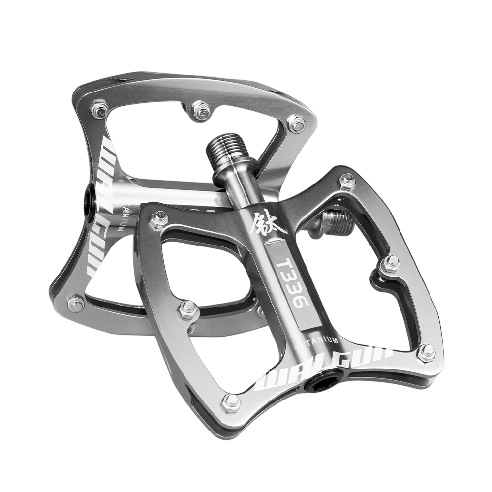 Ultralight MTB Bicycle Pedals Titanium Alloy Axis 3 Bearing Flat Pedal Platform Anti-slip Road Bike Pedals Ti 111g Cycling Parts