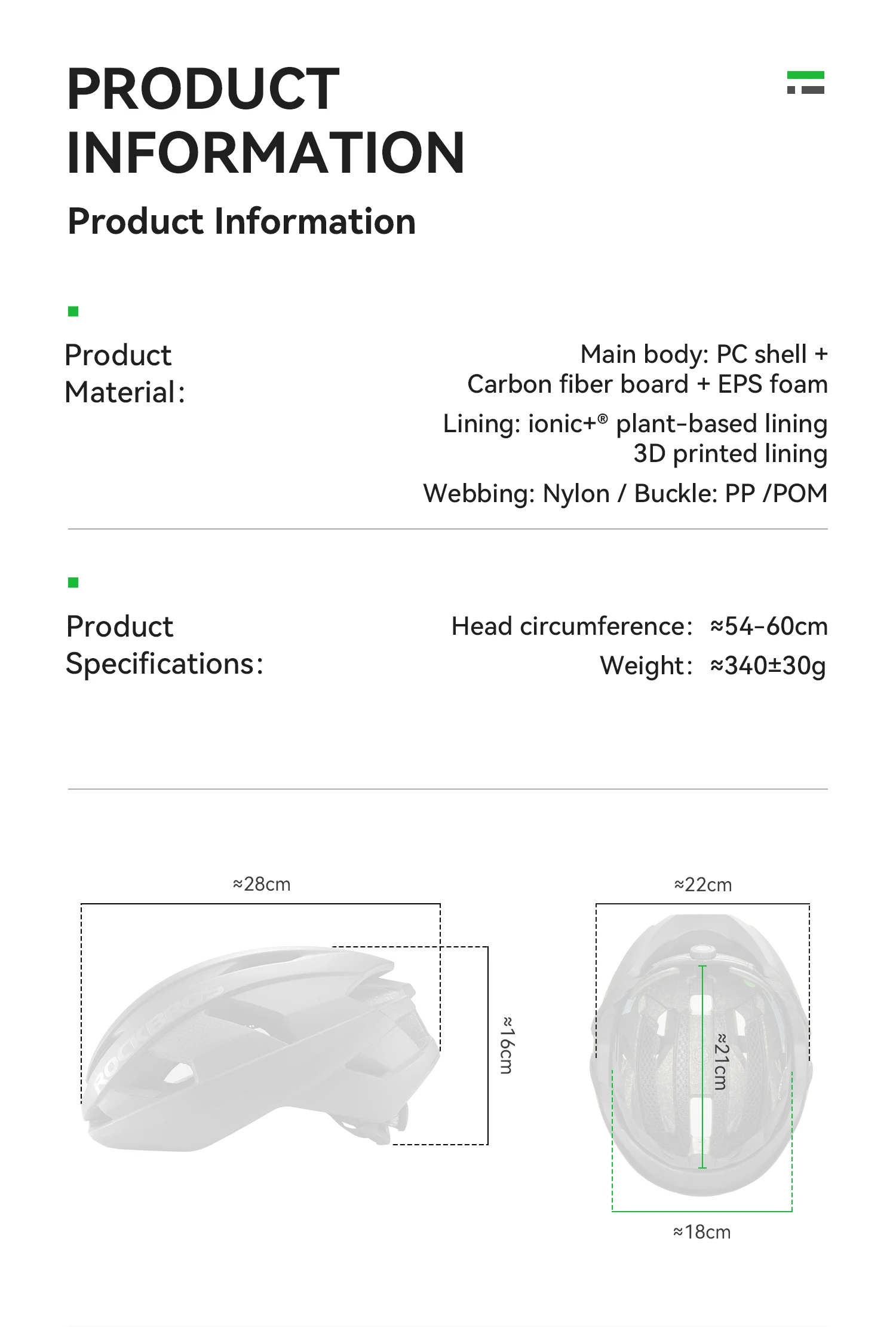 ROCKBROS Carbon Fiber Bicycle Helmet Composite Safe Cycling Helmet Men Women Intergrally-Molded High-Density Foaming Bike Helmet