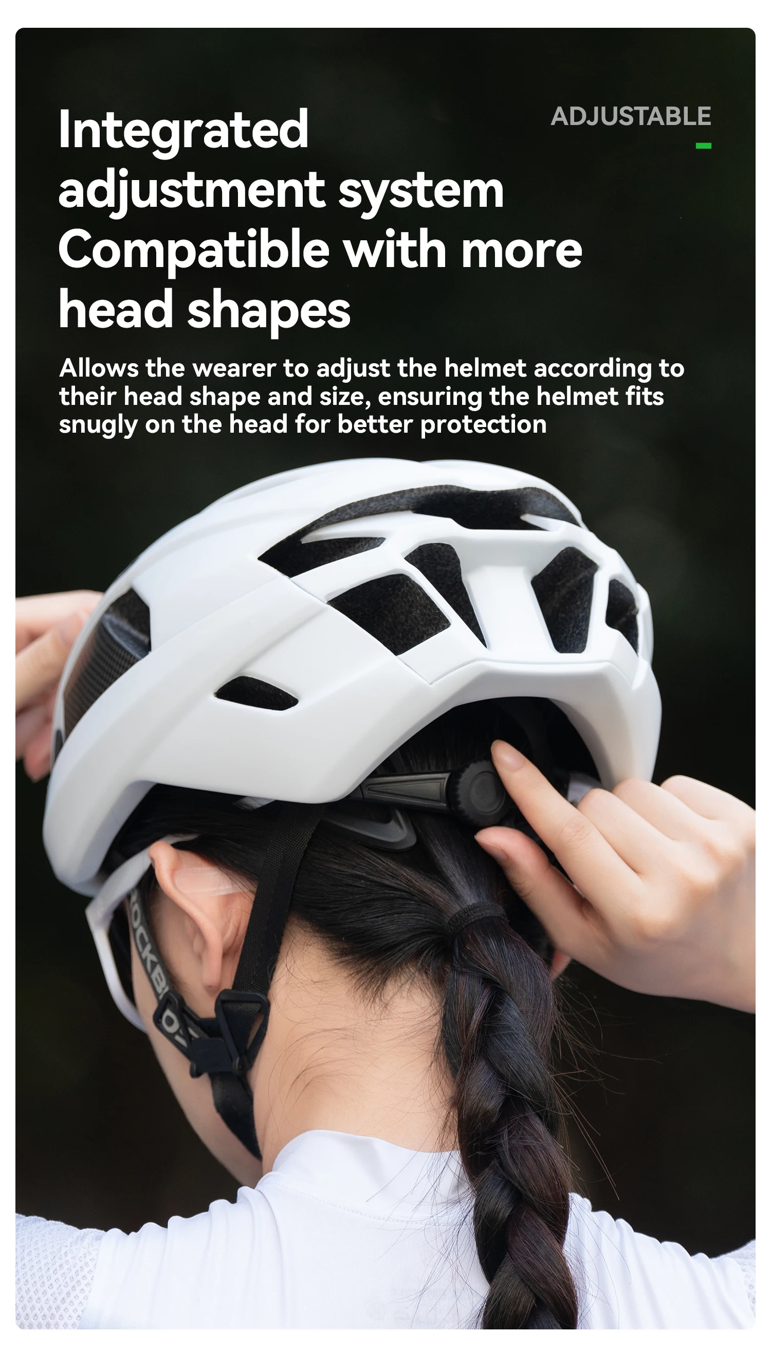 ROCKBROS Carbon Fiber Bicycle Helmet Composite Safe Cycling Helmet Men Women Intergrally-Molded High-Density Foaming Bike Helmet