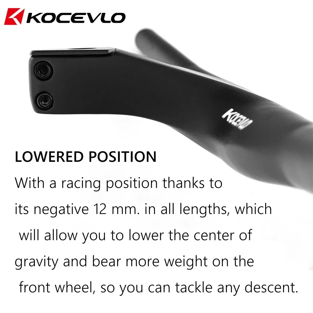 KOCEVLO MTB CARBON Handlebar Negative 17° 50-90MM For Efficient Integrated Handlebar For MTB (XC, Marathon)  740MM