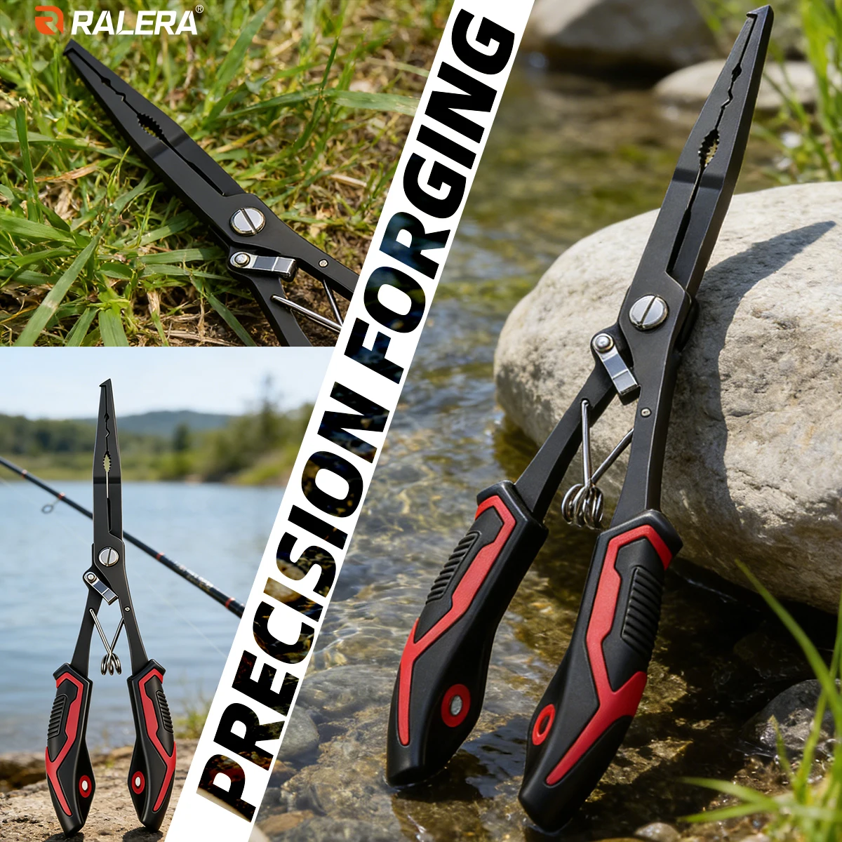 Fishing Gear Heavy-Duty Fish Gripper Extended Fishing Pliers Hook Remover Fish Knife Is a Must-Have for Fishing Enthusiasts
