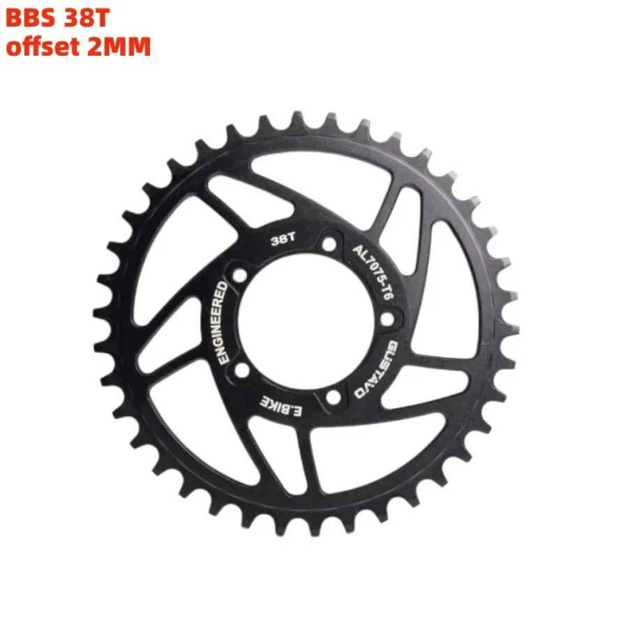 GUSTAVO Electric Bike Chain Wheel Chainring Blade for BAFANG BBS01 BBS02 Mid Drive Motor Sprocket 36/38/40/42/44/46/48/52T