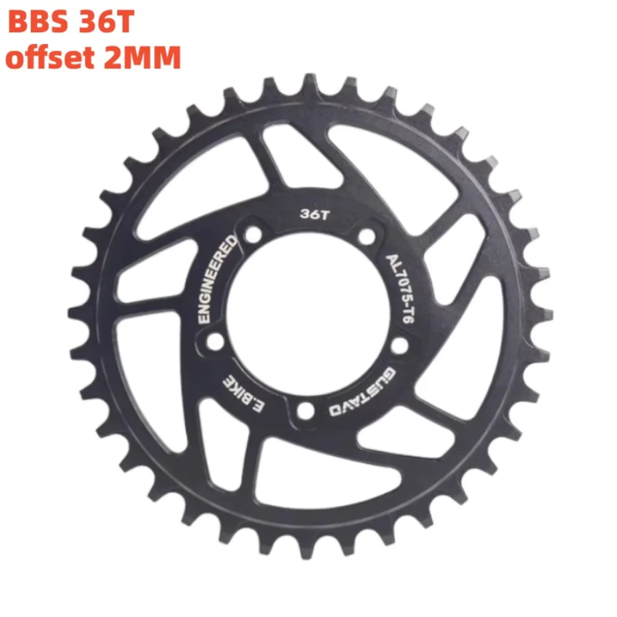 GUSTAVO Electric Bike Chain Wheel Chainring Blade for BAFANG BBS01 BBS02 Mid Drive Motor Sprocket 36/38/40/42/44/46/48/52T