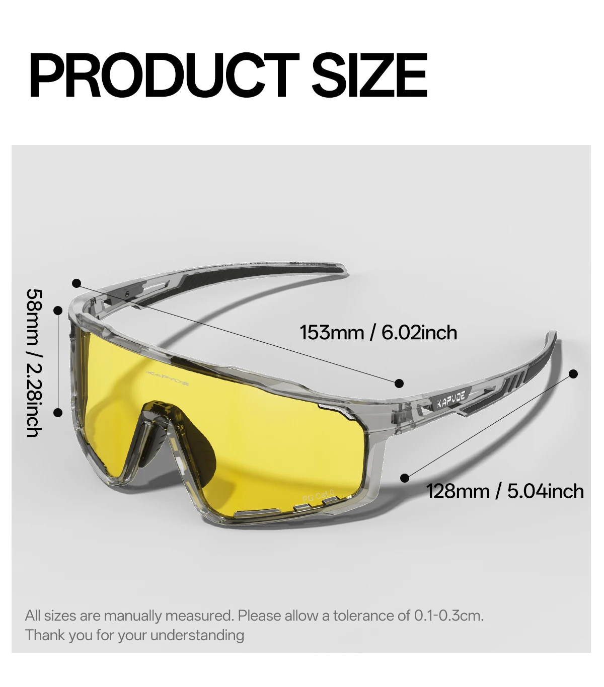 Kapvoe Photochromic Polarized Sale Night Vision Sunglasses Travel Cycling Glasses Running Driving UV400 Mtb Sports Goggles