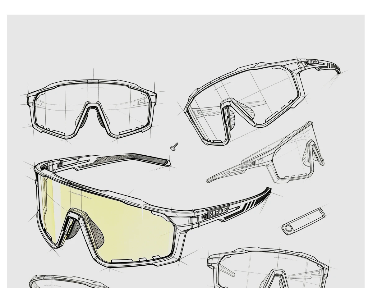 Kapvoe Photochromic Polarized Sale Night Vision Sunglasses Travel Cycling Glasses Running Driving UV400 Mtb Sports Goggles