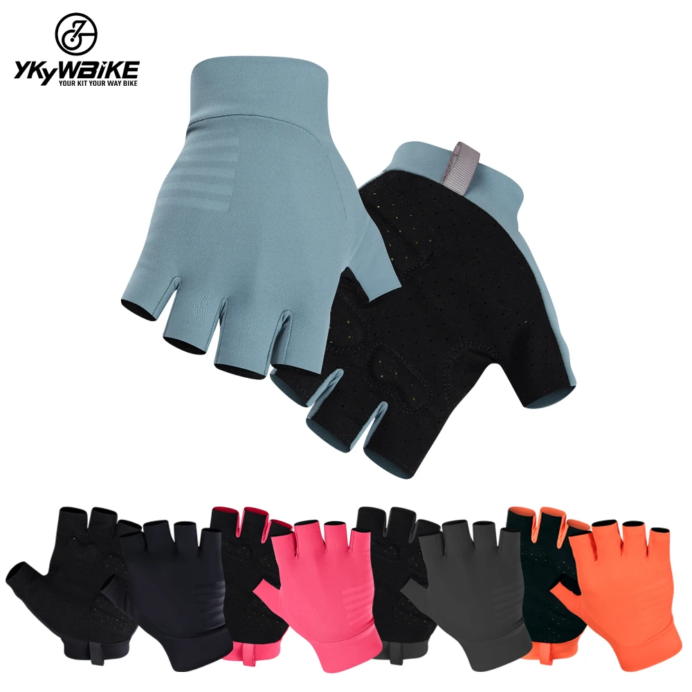 YKYWBIKE 60% off Bicycle Accessories Cycling Gloves Half Finger Summer Sports Shockproof MTB Bike Light Soft 자전거 장갑