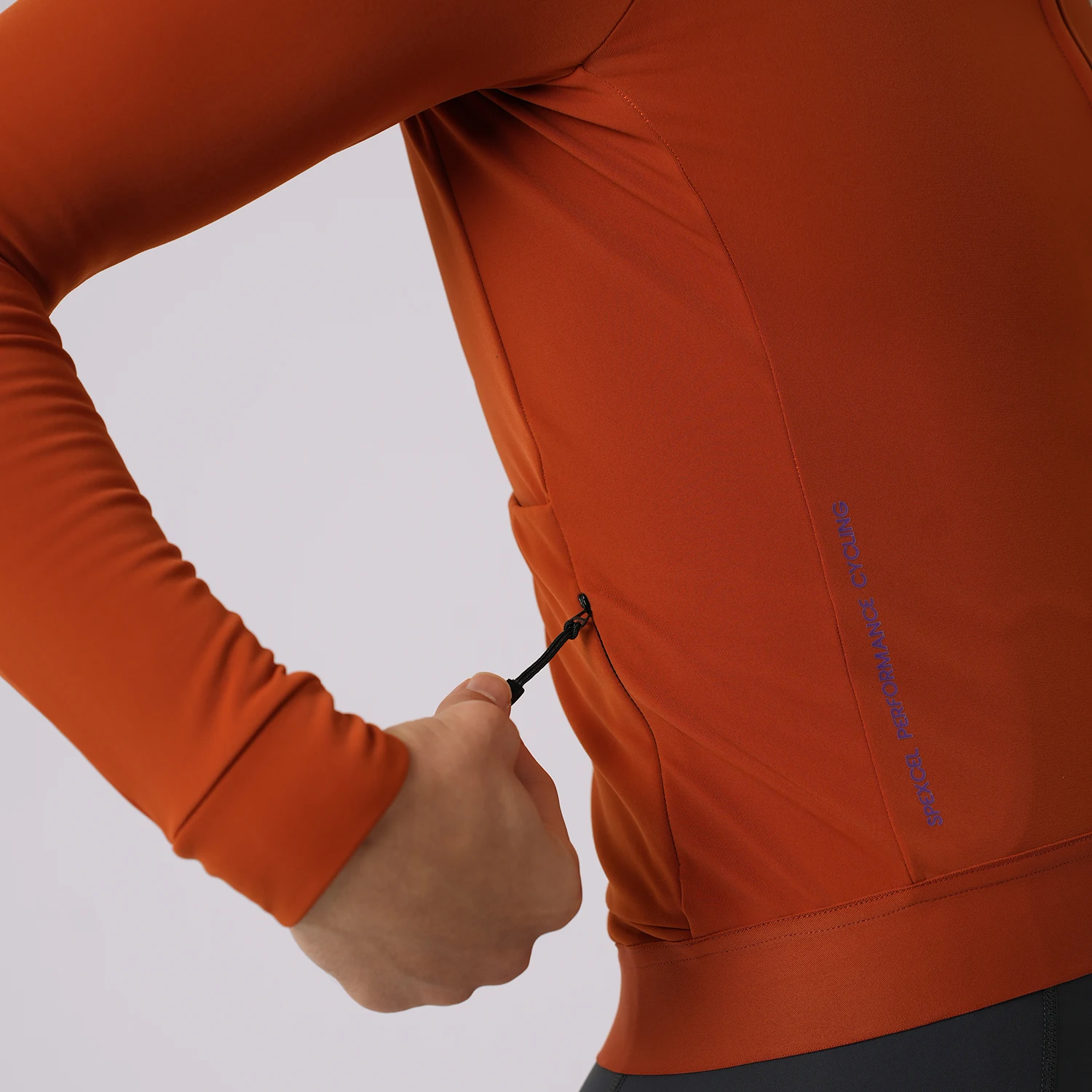 SPEXCEL SPC LAB New PRO Winter Thermal Fleece Cycling Jerseys Long sleeve Race Fit Nylon thermal fabric Warm and breathable man