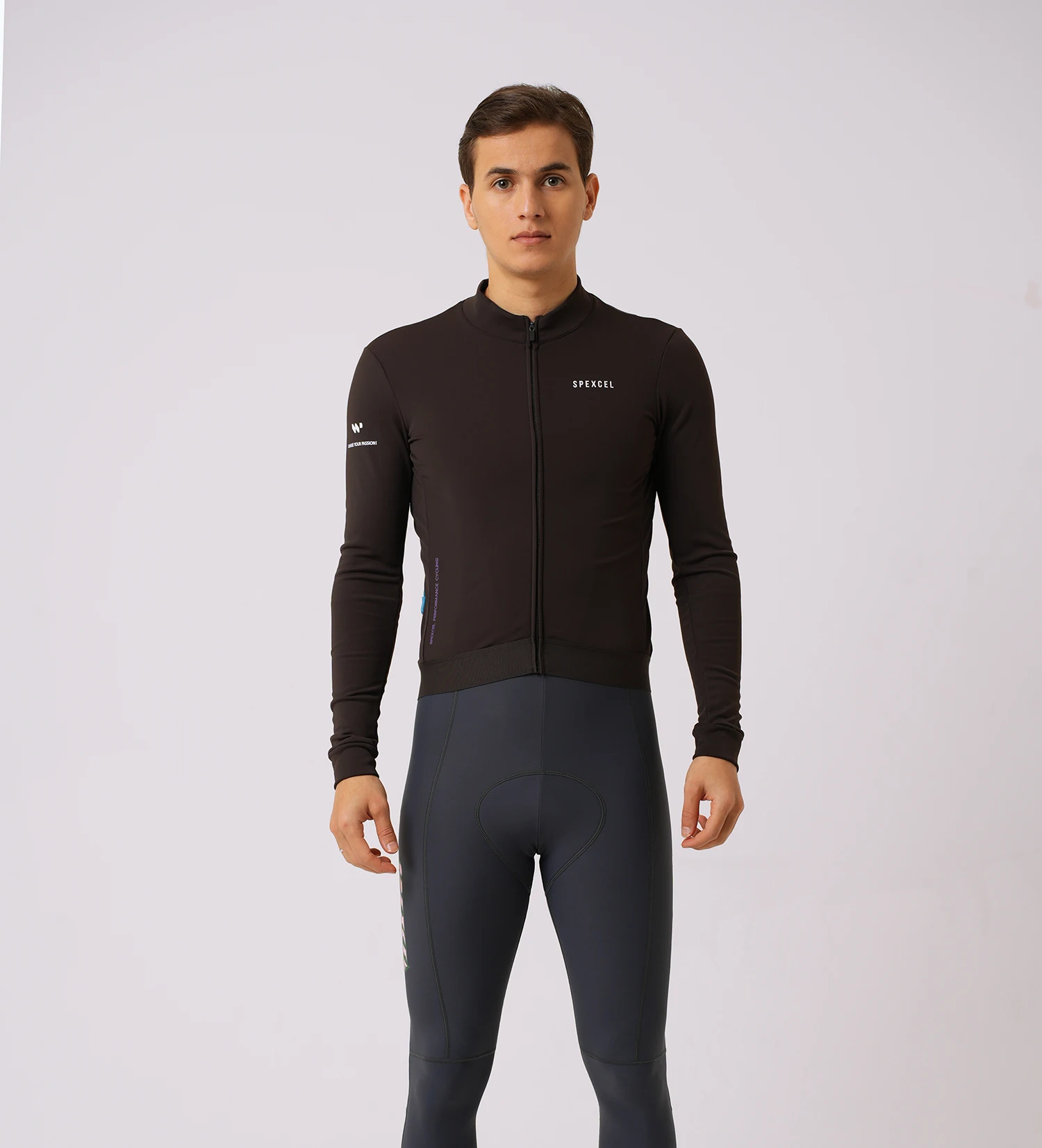 SPEXCEL SPC LAB New PRO Winter Thermal Fleece Cycling Jerseys Long sleeve Race Fit Nylon thermal fabric Warm and breathable man