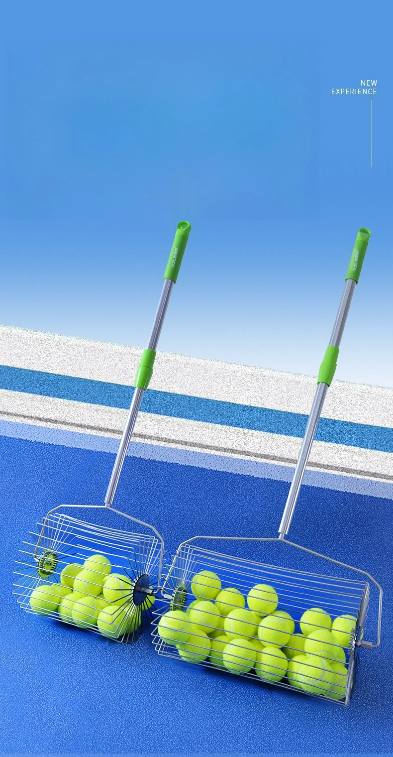 Tennis Ball Picker Upper Roller Lightweight Stainless Steel Rolling Design Portable Practice Training Tool Easy Use Recovery