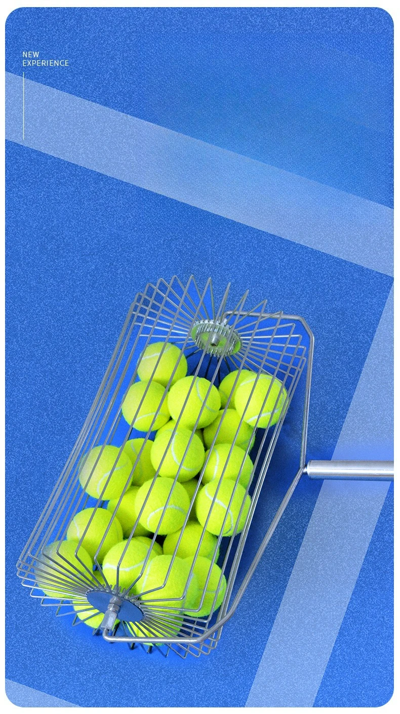 Tennis Ball Picker Upper Roller Lightweight Stainless Steel Rolling Design Portable Practice Training Tool Easy Use Recovery