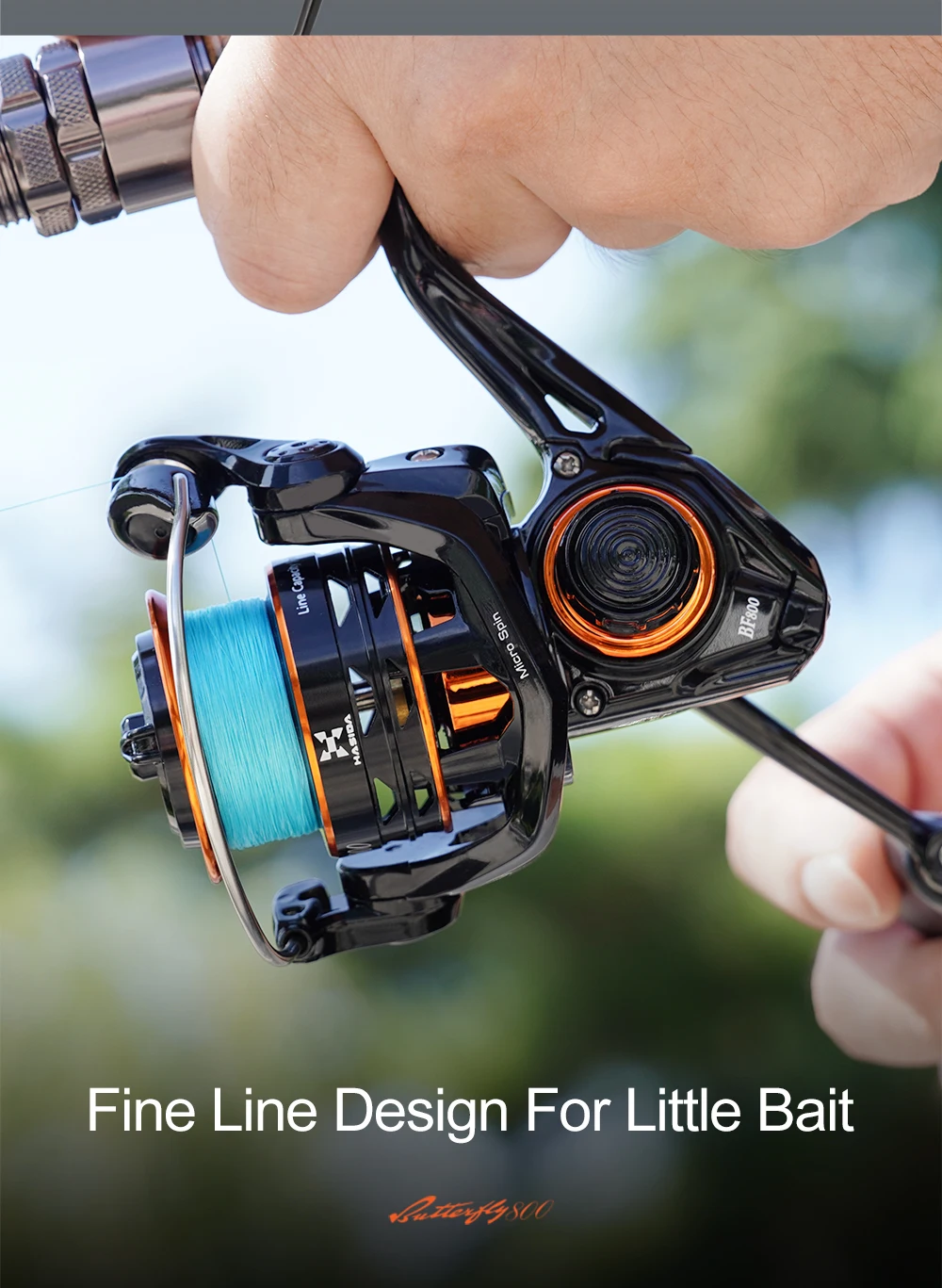 HASIDA Hot Sale Butterfly BFS Spinning Reel Compact Body High Strength Main Frame Long Casting Low Resistance Light Fishing Reel