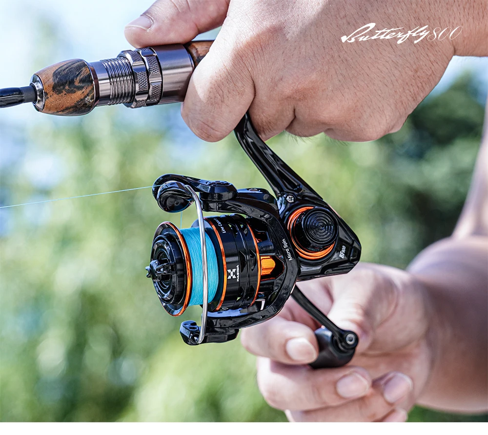 HASIDA Hot Sale Butterfly BFS Spinning Reel Compact Body High Strength Main Frame Long Casting Low Resistance Light Fishing Reel