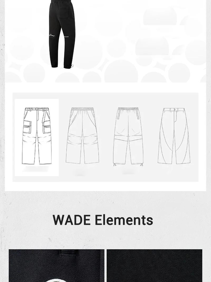 Li-Ning Men's Wade Pants WARM AT Winter Fleece Loose Fit 74%Cotton 26%Polyester LiNing Comfortable Trousers AKLV785