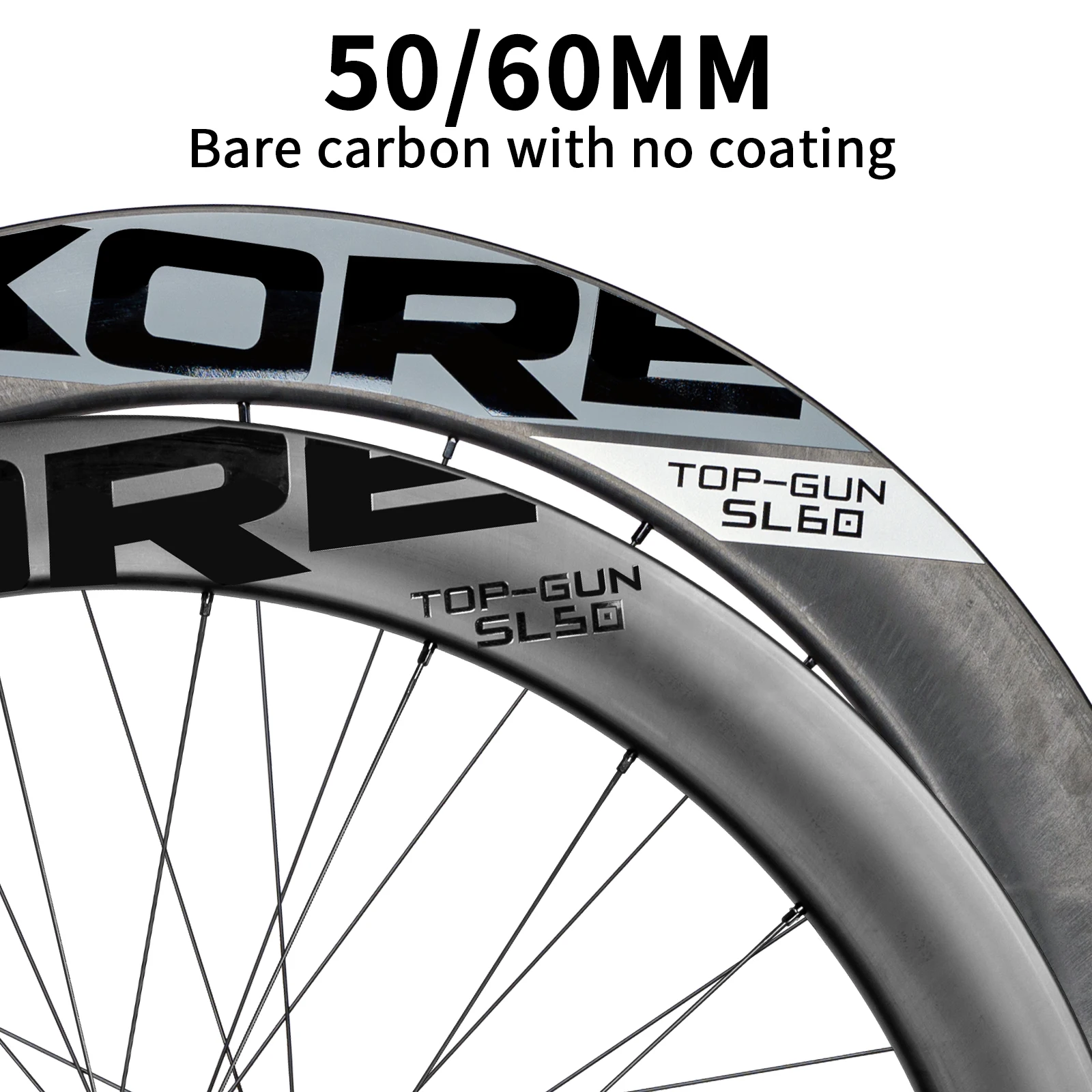KORE Road Bicycle Wheelset 60T Titanium Ratchet Hub 38/45/50/60MM 700C T1000 Carbon Road 24H Pillar 2015 Road Racing Wheelset