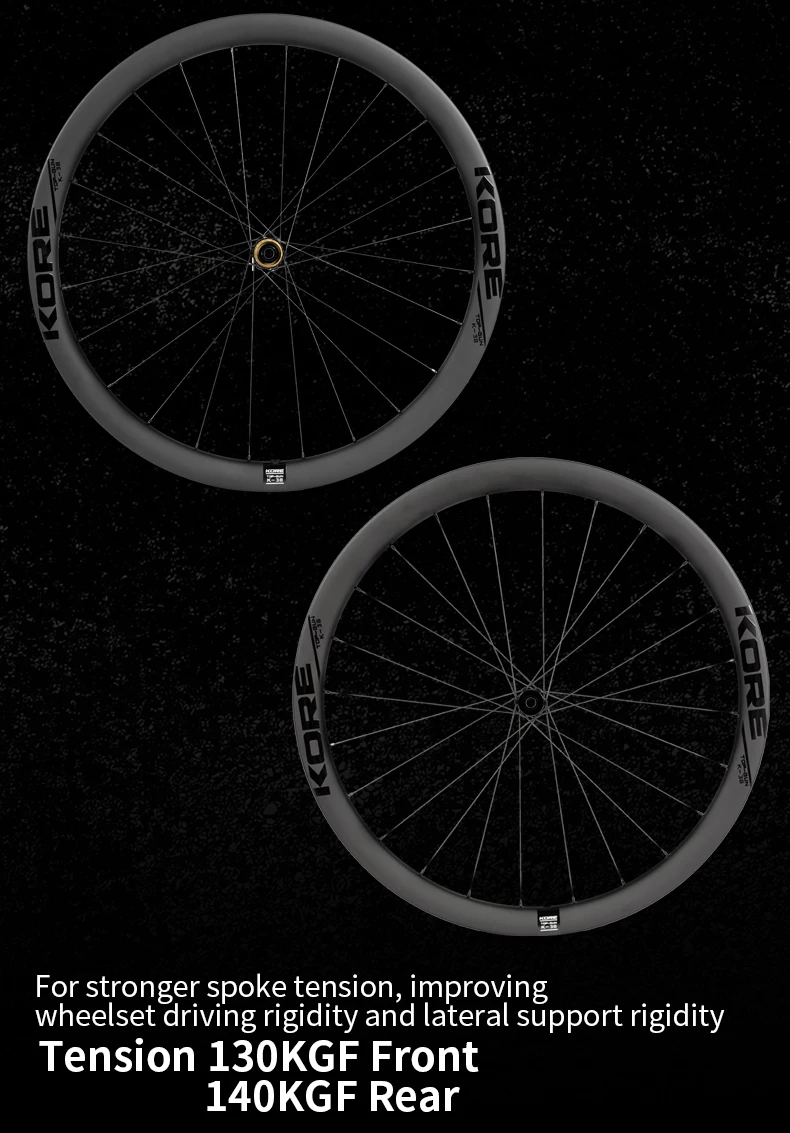 KORE Road Bicycle Wheelset 60T Titanium Ratchet Hub 38/45/50/60MM 700C T1000 Carbon Road 24H Pillar 2015 Road Racing Wheelset