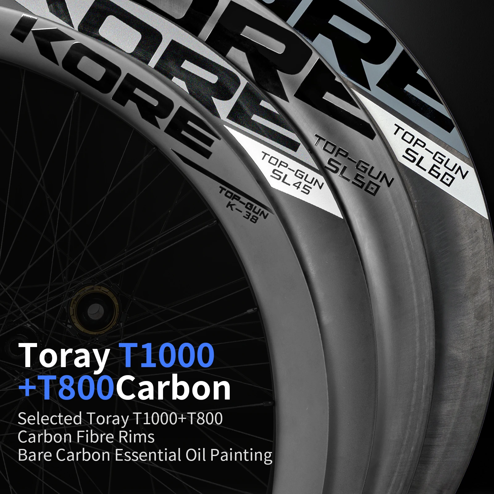 KORE Road Bicycle Wheelset 60T Titanium Ratchet Hub 38/45/50/60MM 700C T1000 Carbon Road 24H Pillar 2015 Road Racing Wheelset