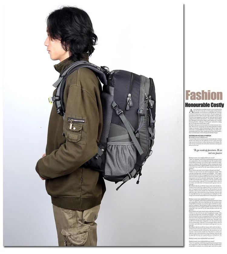 Hiking Storage Backpack Sturdy 40 Liter Bag Travel Tactical Backpack Trekking Backpack Mountaineering Hiking Camping Backpack