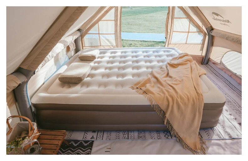 Naturehike Air Mattress PVC Built in Pump 1 2 3 Person Sleeping Mat Thickened 38cm 45cm Home Bed Mattress Self-inflating Mat